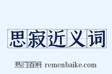 思寂近义词是什么意思的图片